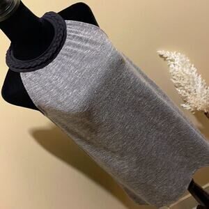 THML Braided Leather Collar Tunic • Women’s Size XS • Boho Chic Fall Top